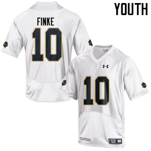 Notre Dame Fighting Irish Youth Chris Finke #10 White Under Armour Authentic Stitched College NCAA Football Jersey OZE0199YQ